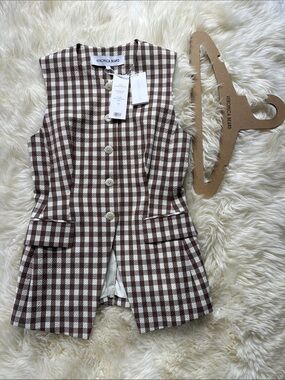 Veronica Beard Lois Vest Light Chickory/Dove